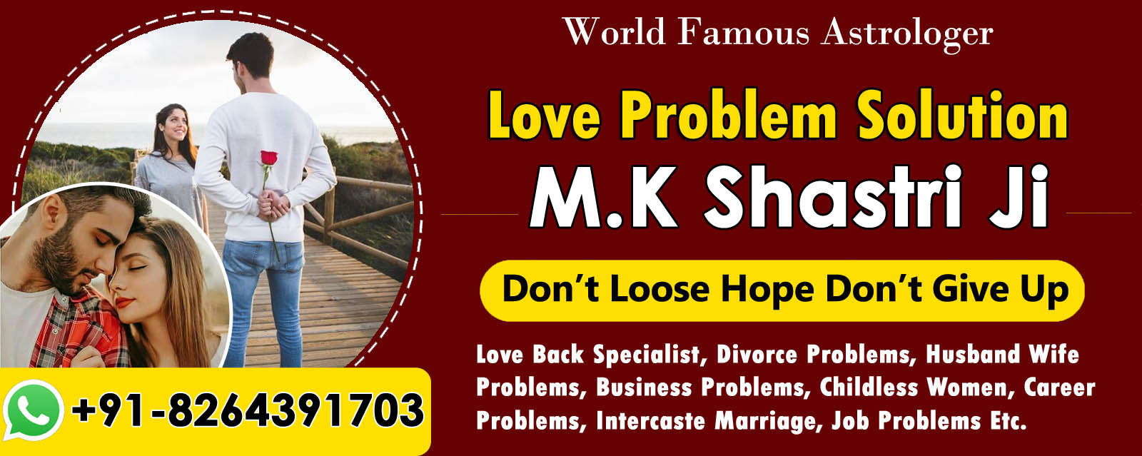 World Famous Astrologer M.K Shastri Ji +91-8264391703